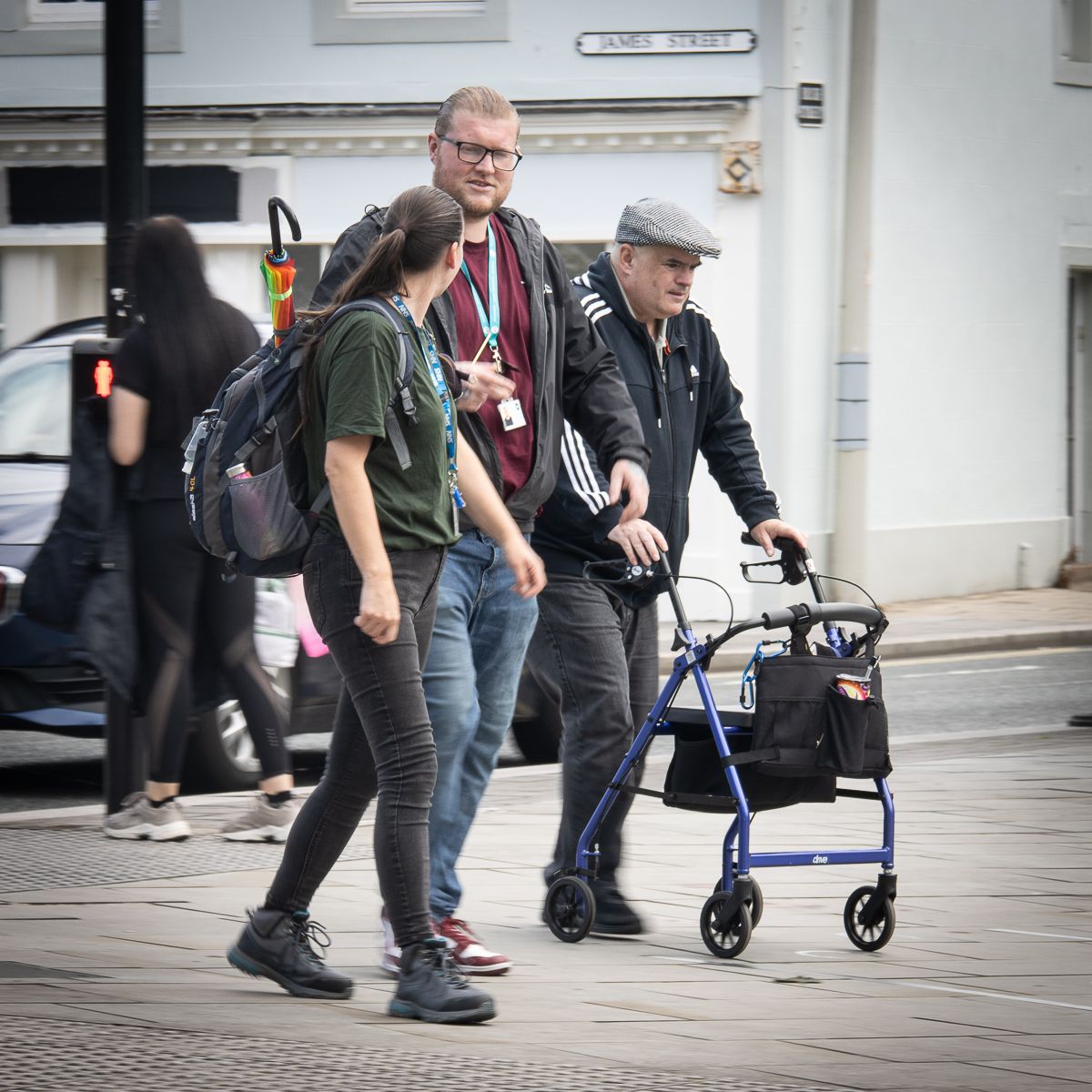 Group chatting whilst walking